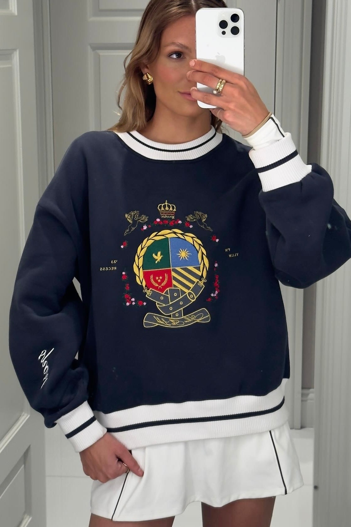 Herald Crest Sweatshirt — Navy