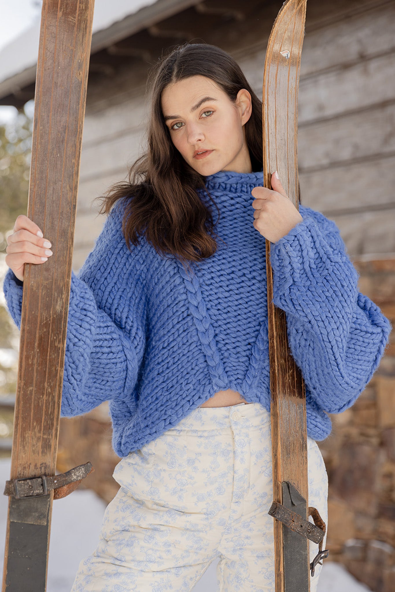 Jessa Chunky Sweater — Blue