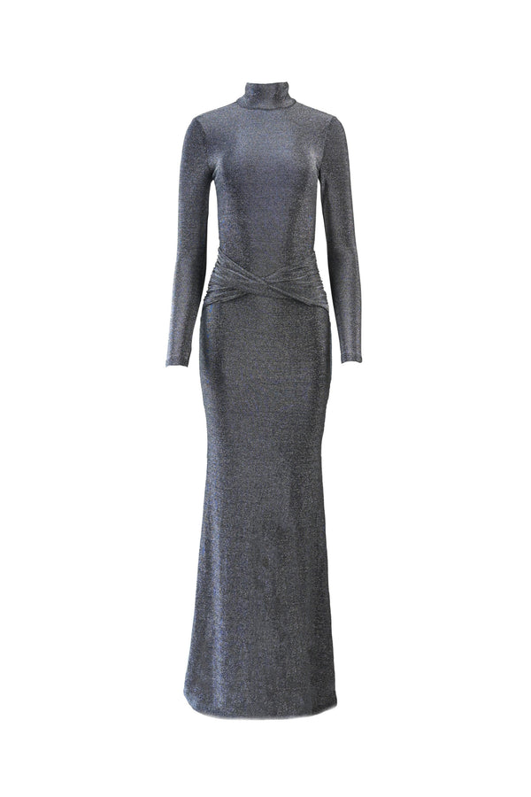 Cassia Maxi Dress — Iridescent Onyx