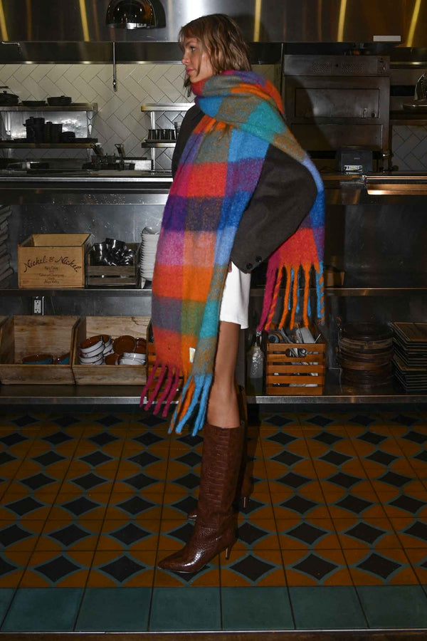 Leah oversized deken sjaal - Kleurrijk