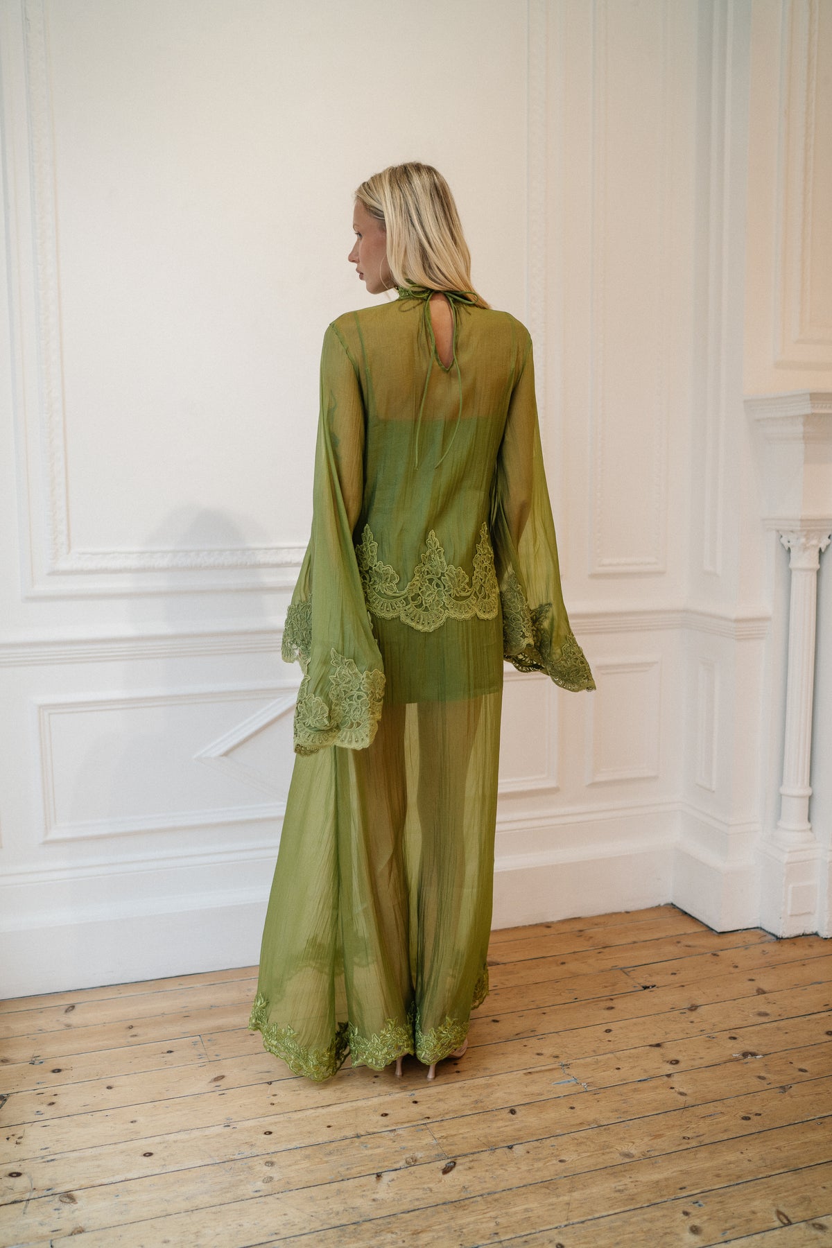 Liz Organza Dress — Olive