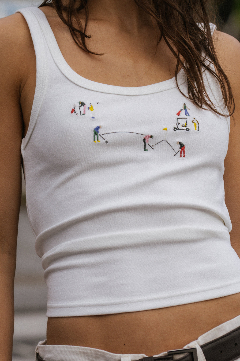 Yellow The Label Golf Scene Tank