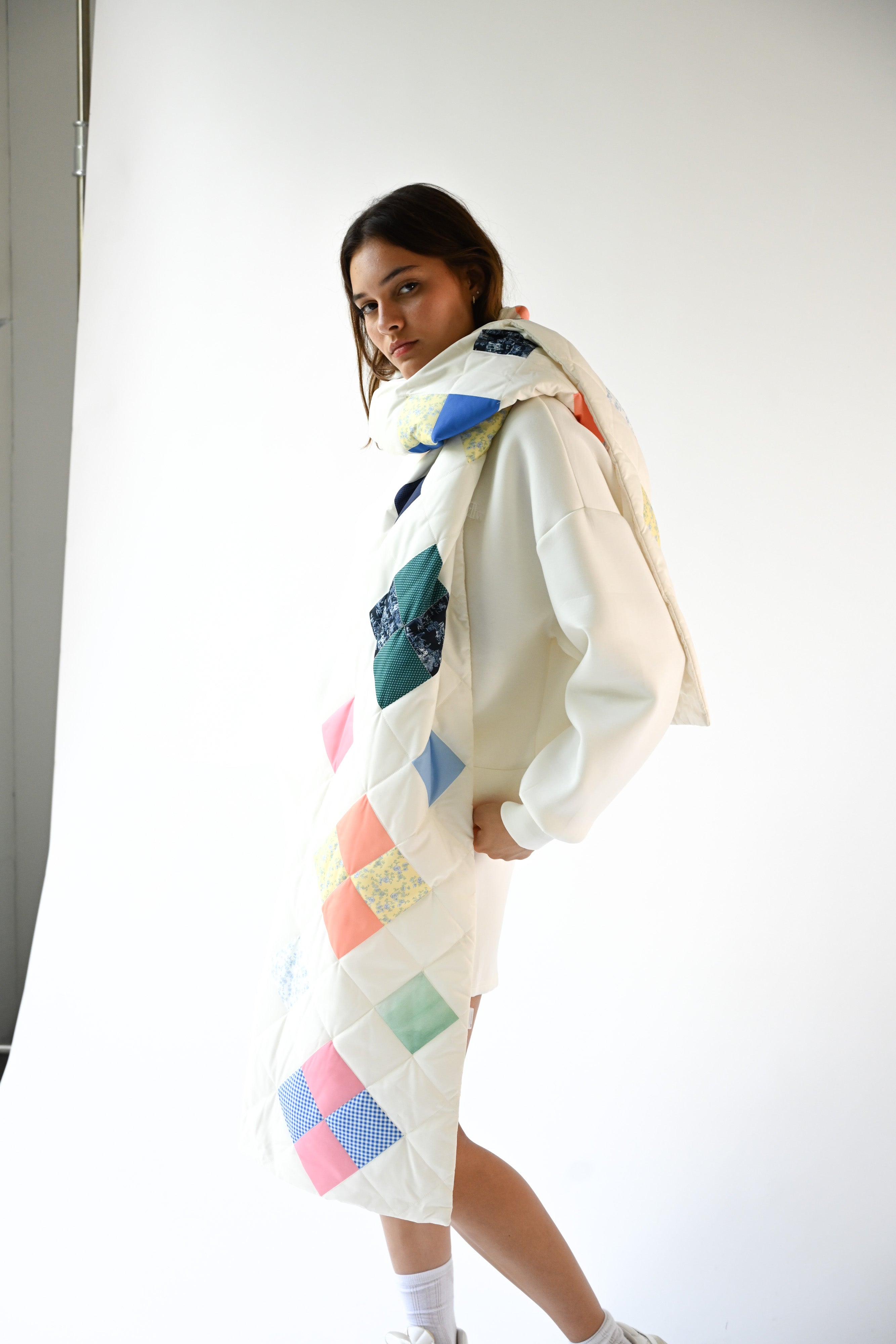 Emaline Quilted Scarf —  Patches