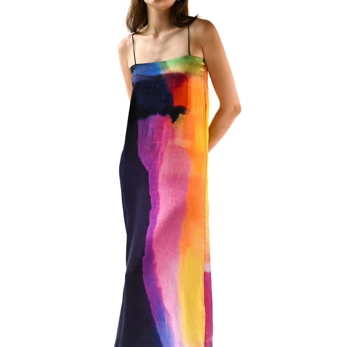 knee length dresses for ladies Shop Cindy Plunge Maxi Dress In Green | Jaded London
