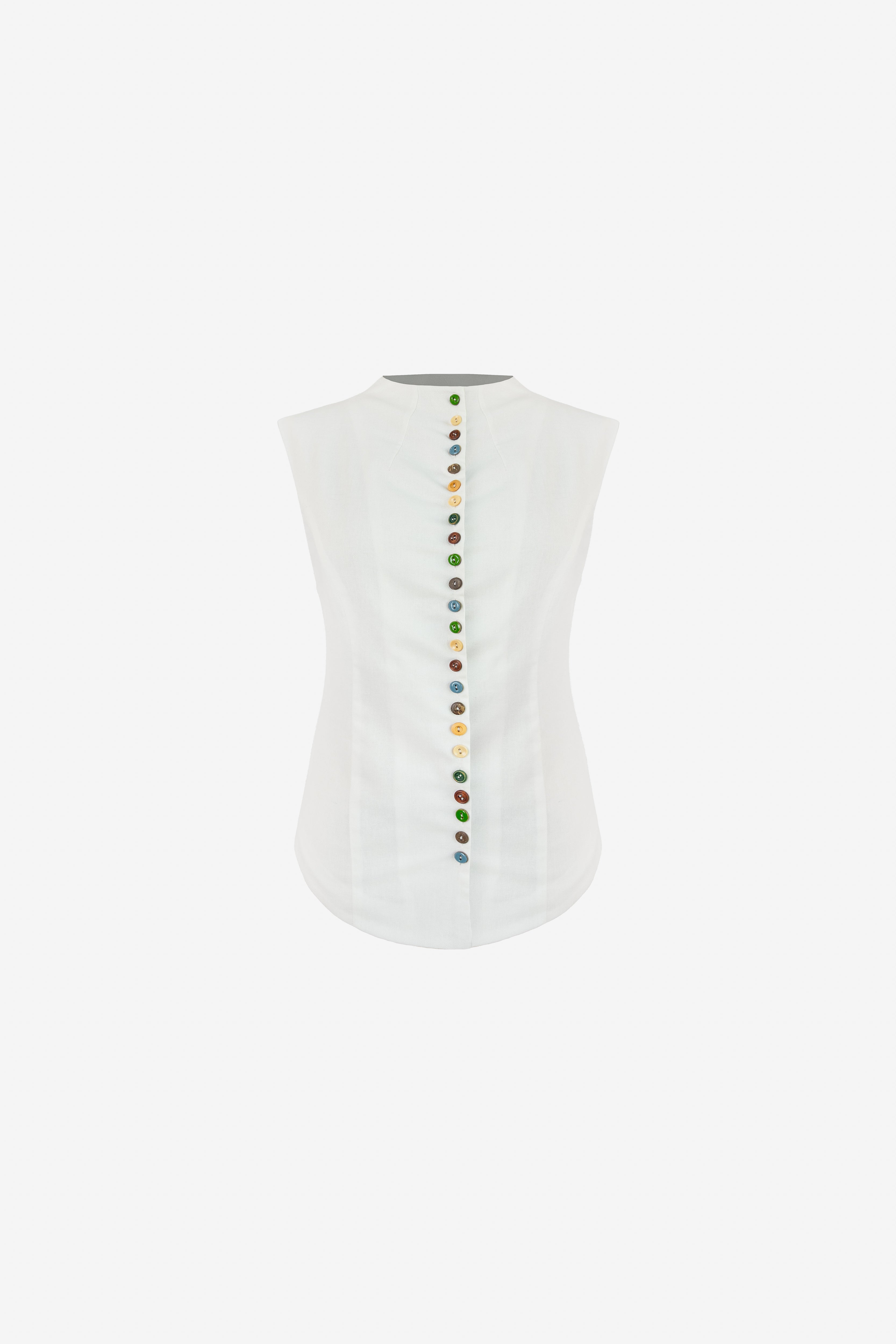 Quinn Linen Top, view 5