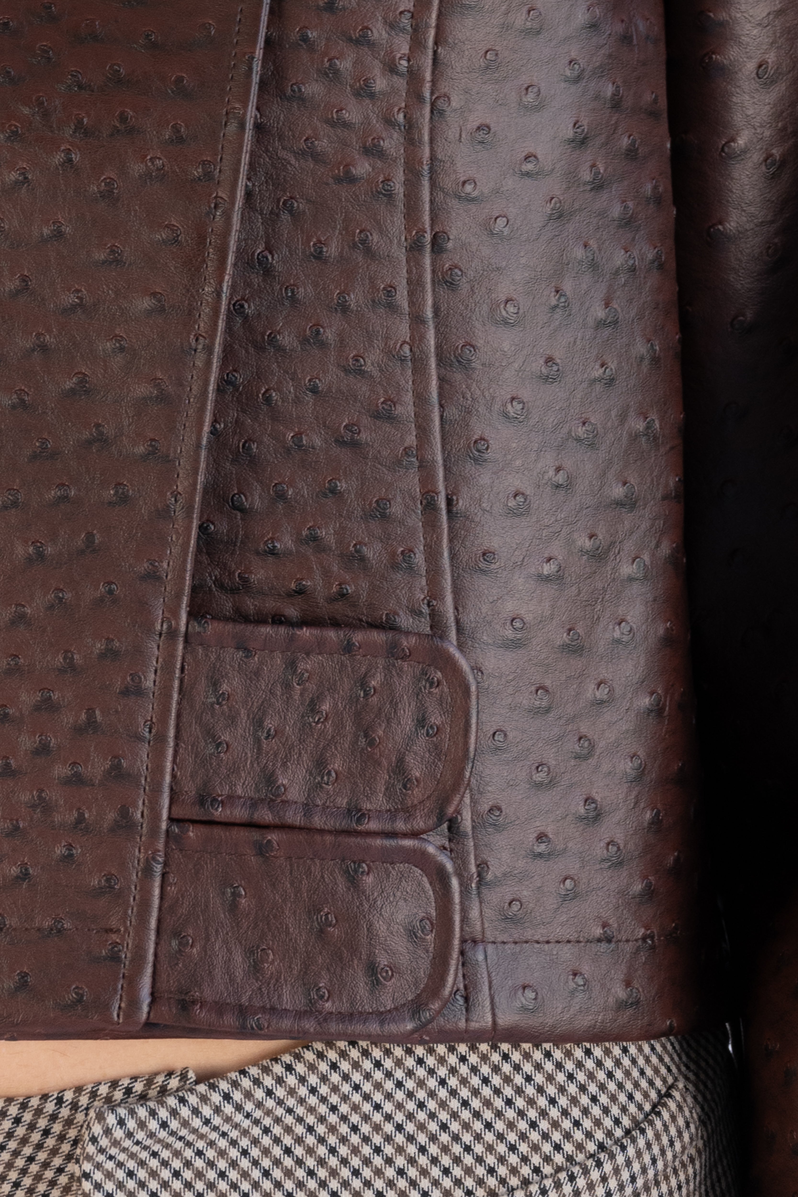 Oliver Ostrich Jacket — Mahogany