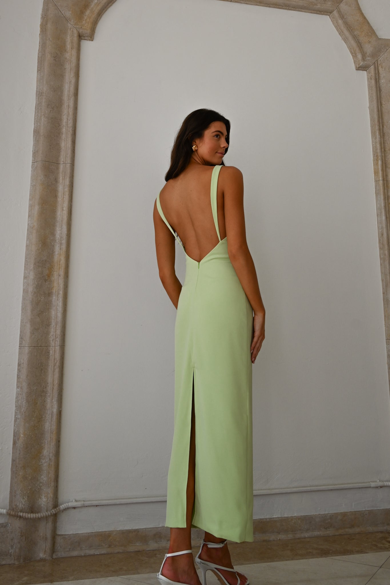 Remington Dress — Pea Green