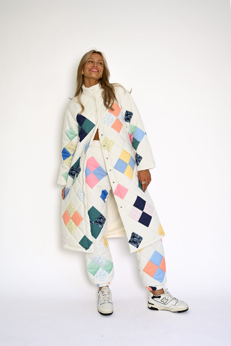 Vera Quilted Coat — Patches