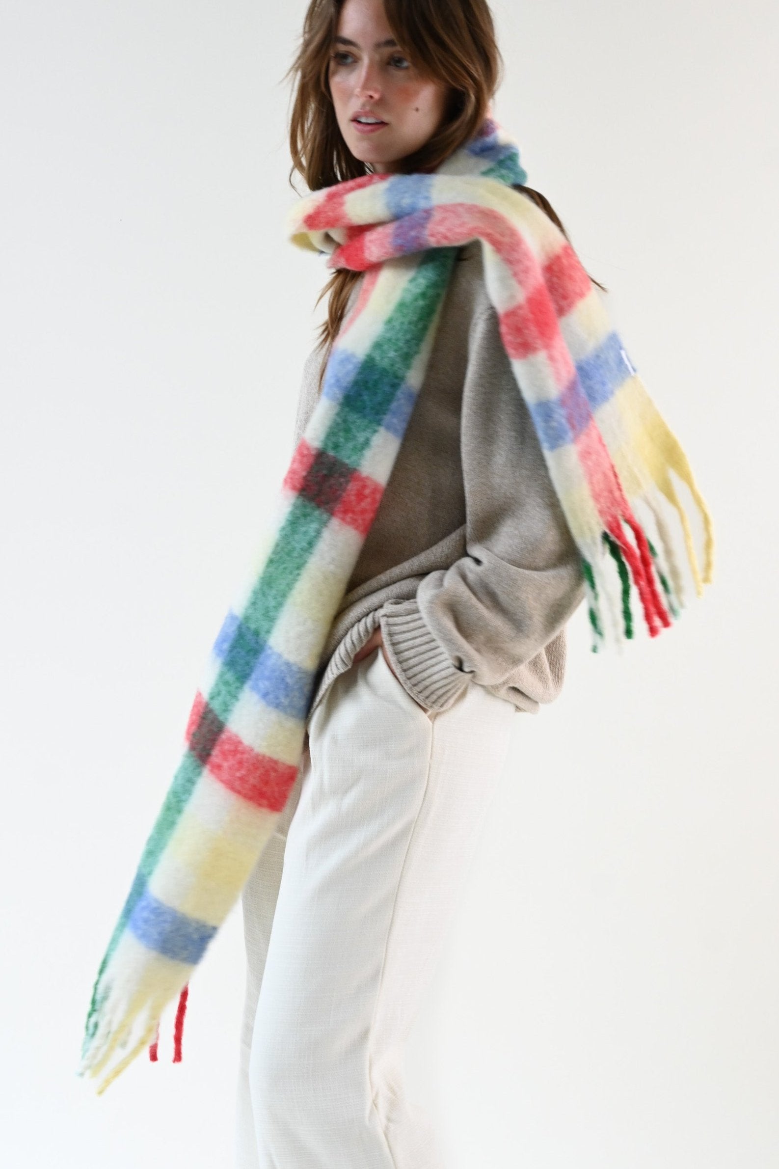 Leah Oversized Blanket Scarf —  Picnic (PREORDER)