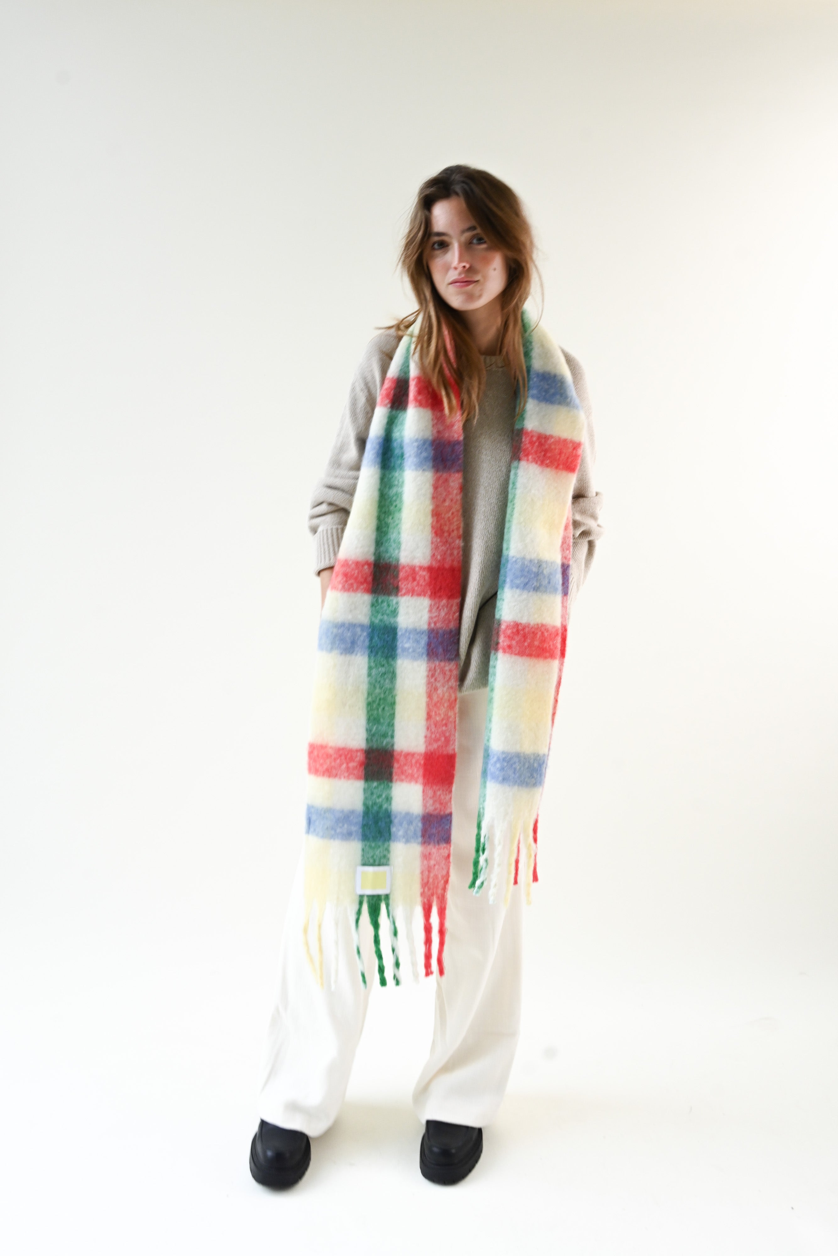 Leah Oversized Blanket Scarf —  Picnic (PREORDER)