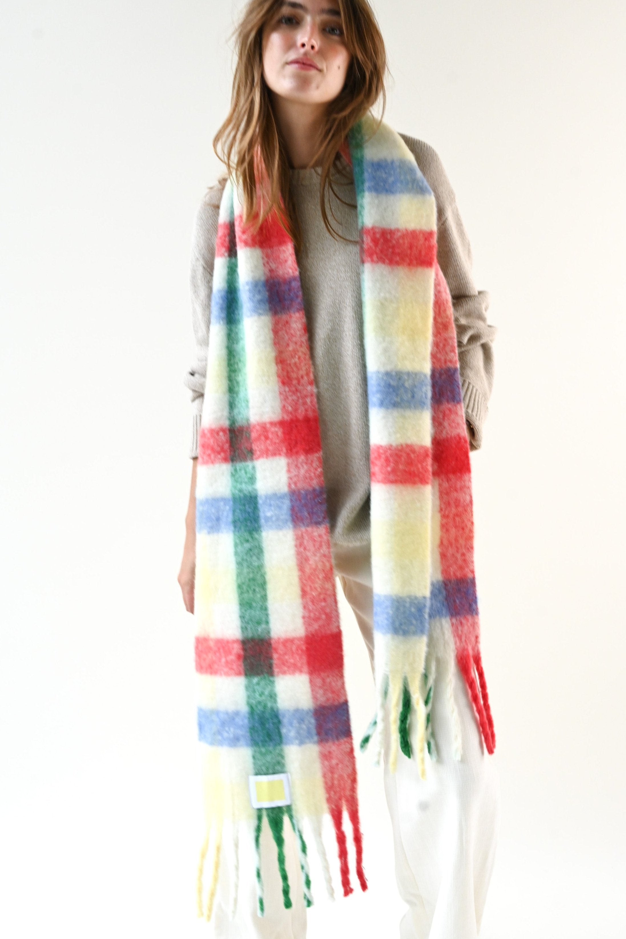 Leah Oversized Blanket Scarf —  Picnic (PREORDER)