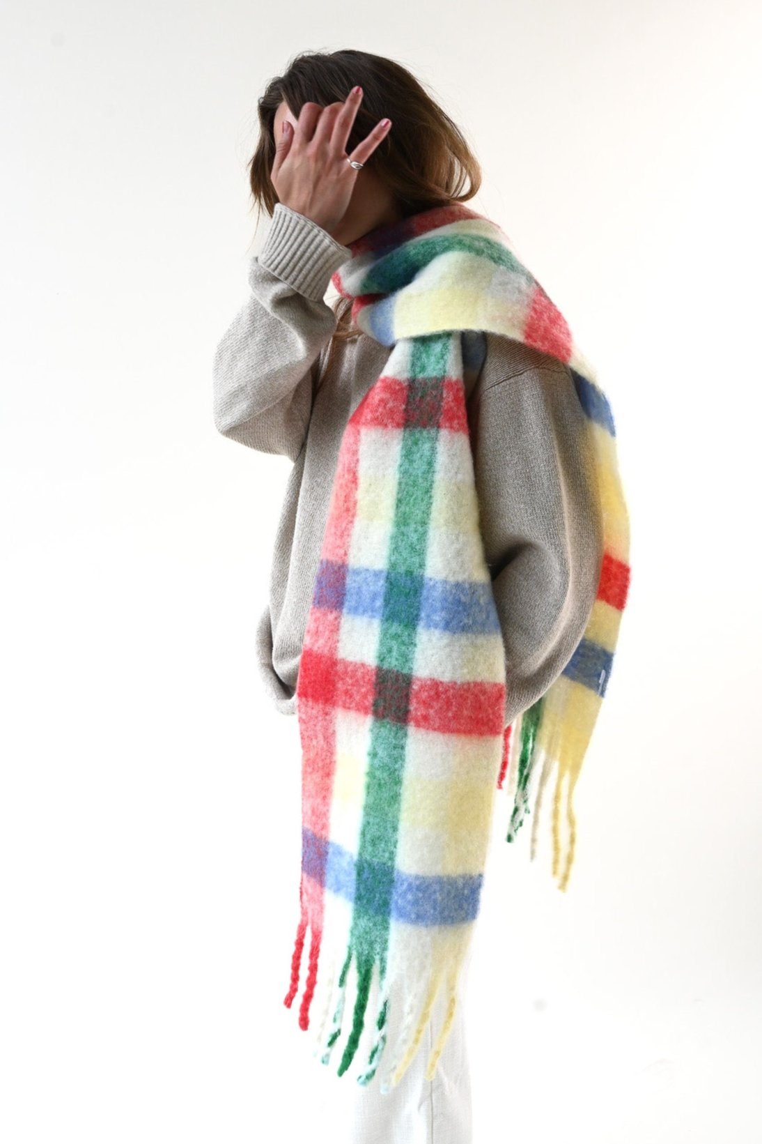 Leah Oversized Blanket Scarf —  Picnic (PREORDER)