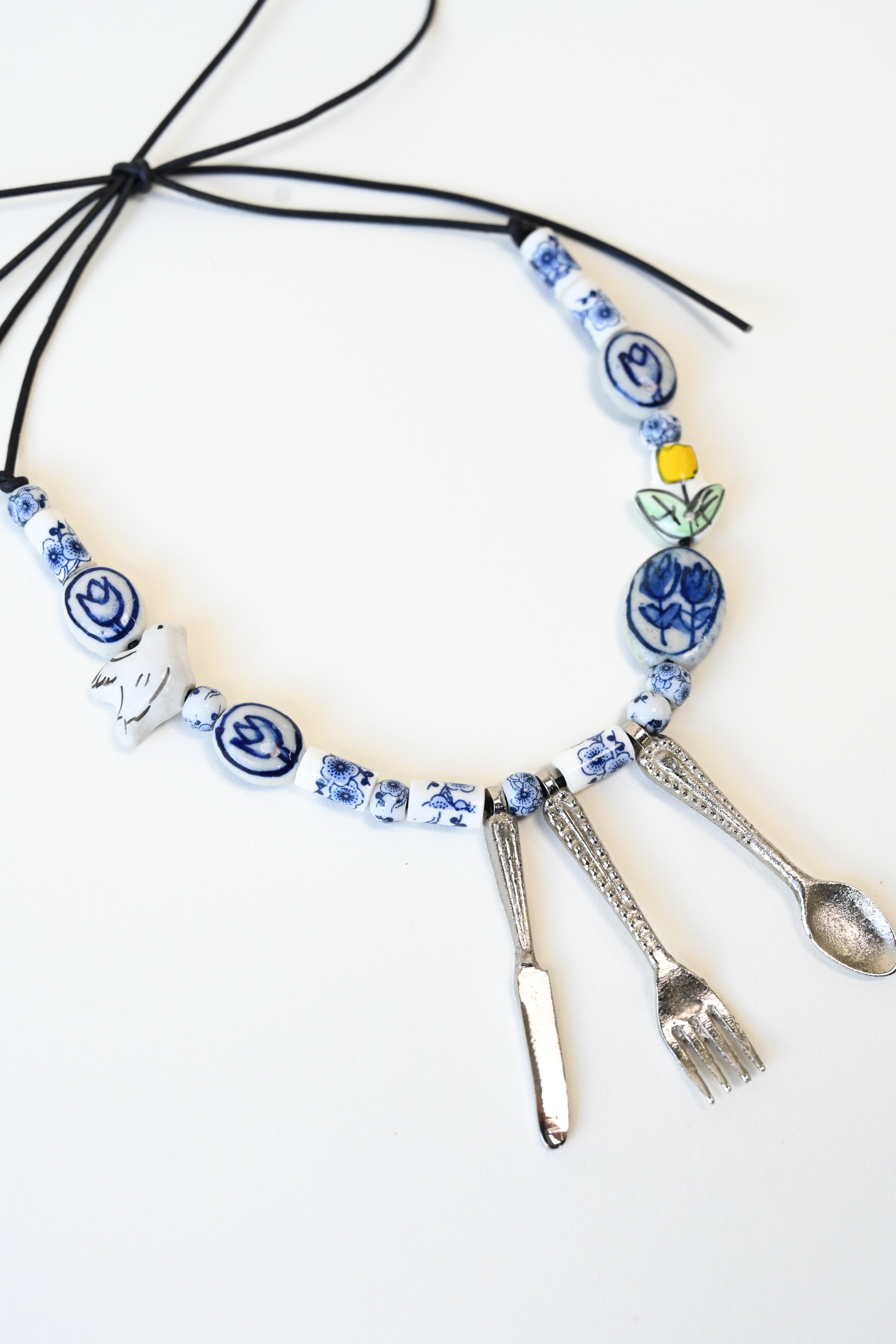 Girl Dinner Charm Necklace — Chinoiserie