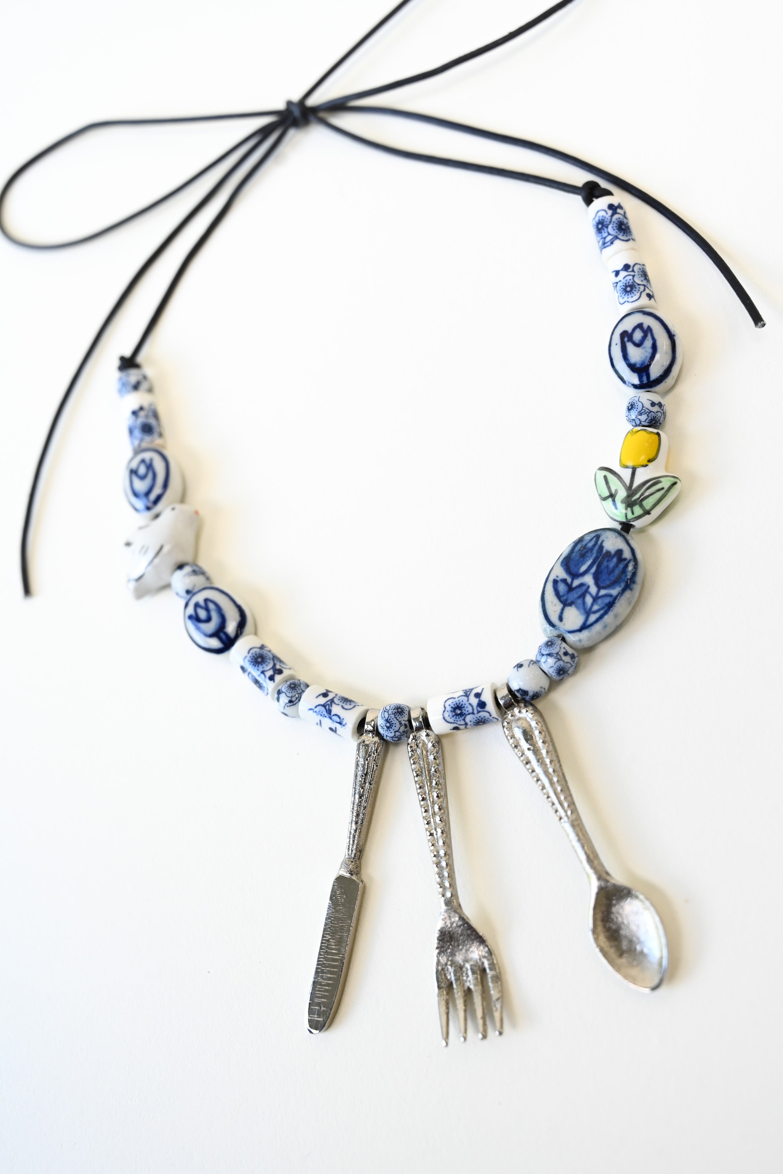 Girl Dinner Charm Necklace — Chinoiserie