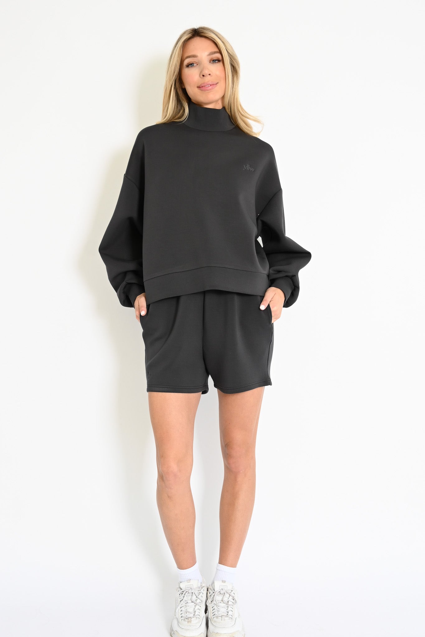 Maya Scuba Pullover — Charcoal