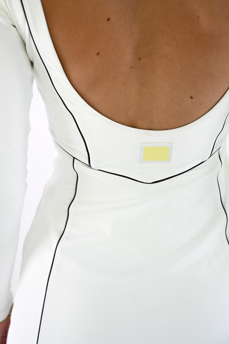 Bailey Long Sleeve Dress — White