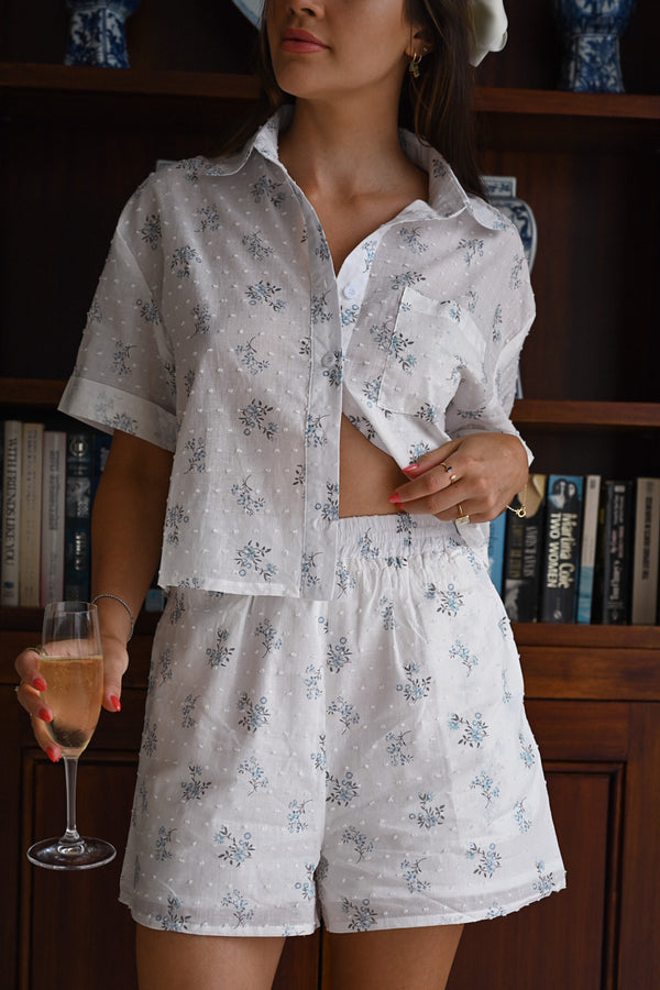 Set van roze shorts met kraag - Baby's Breath