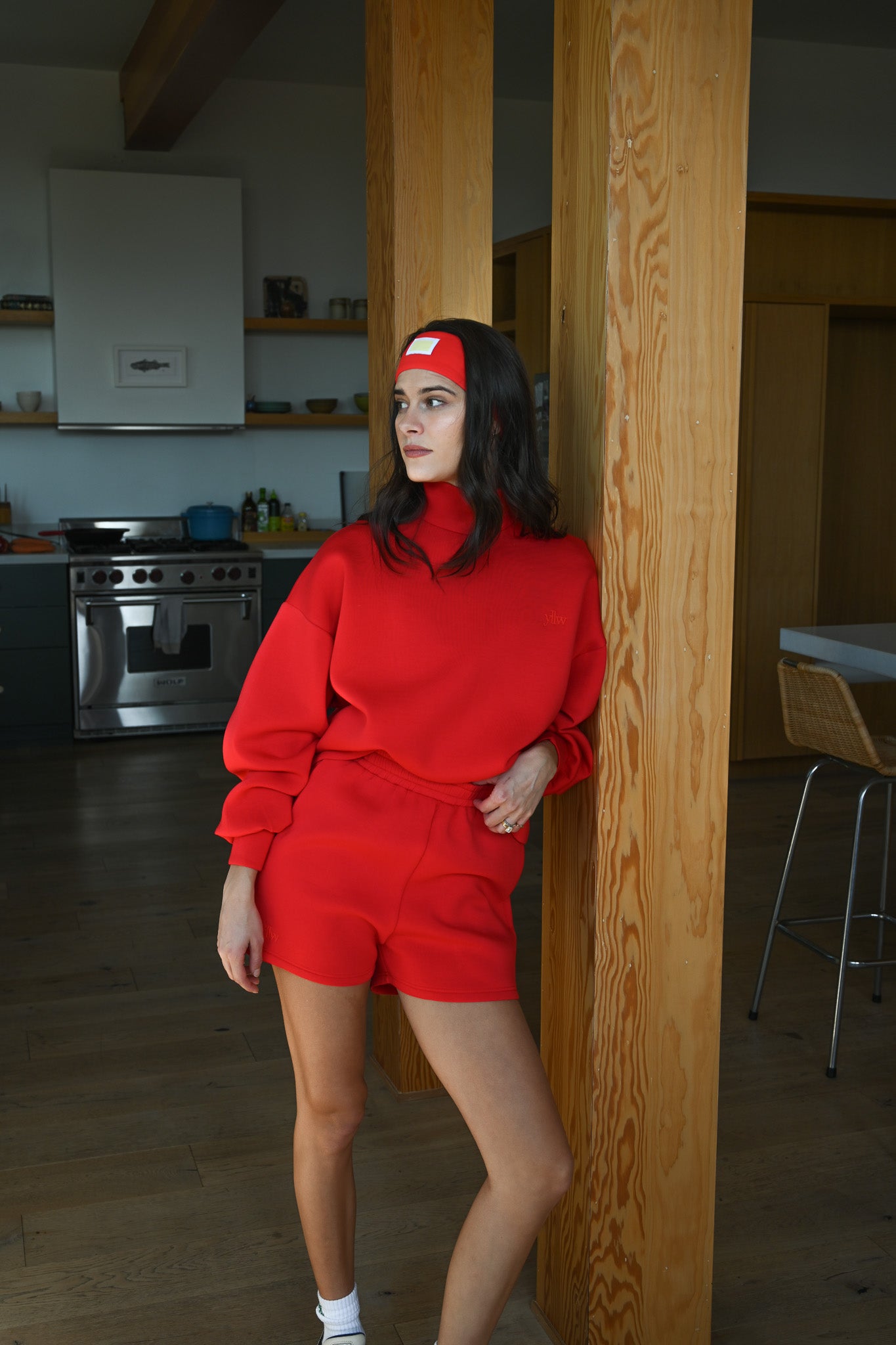 Maya Scuba Pullover — Ruby