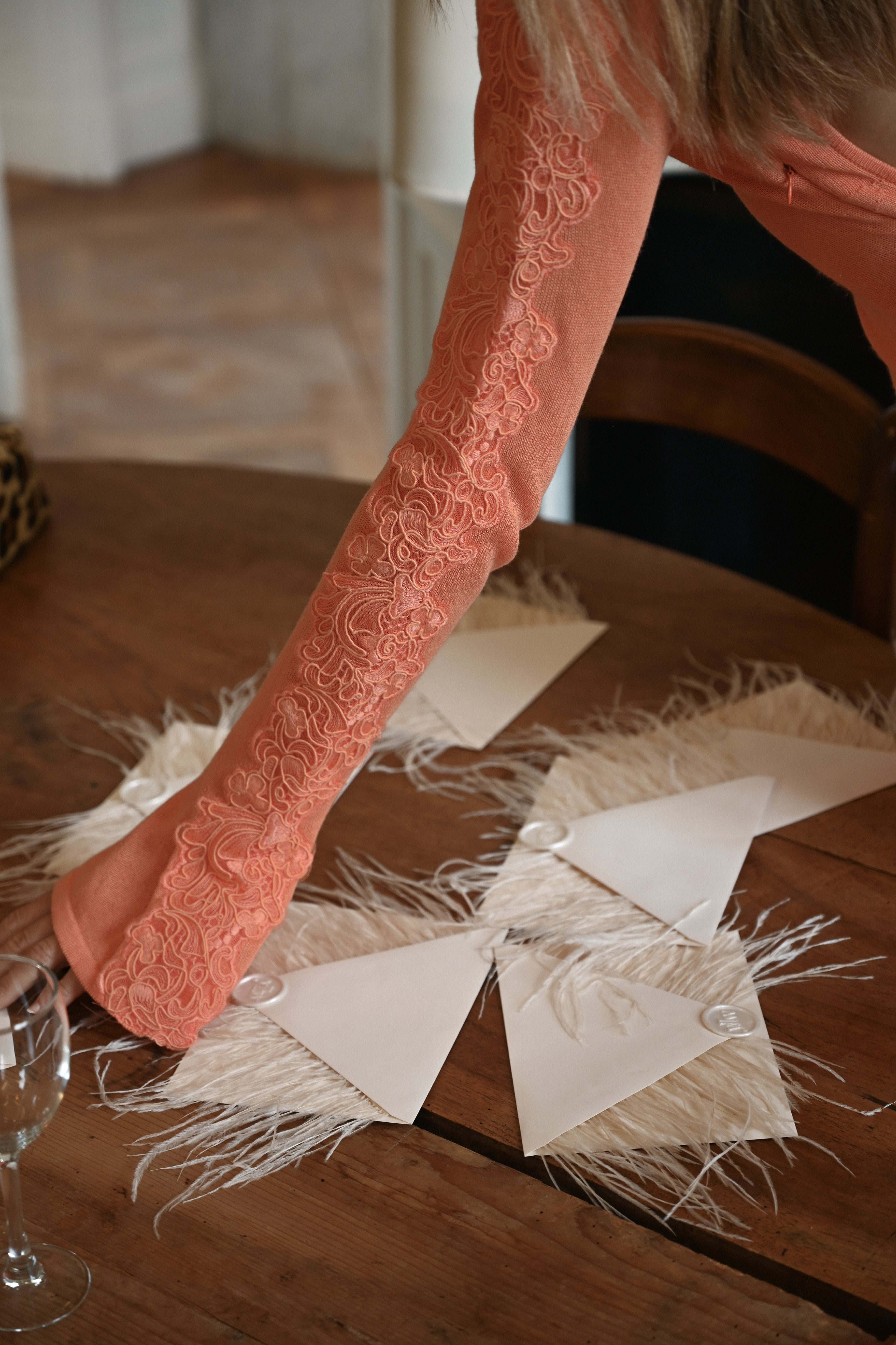 Delphine Dress — Peach