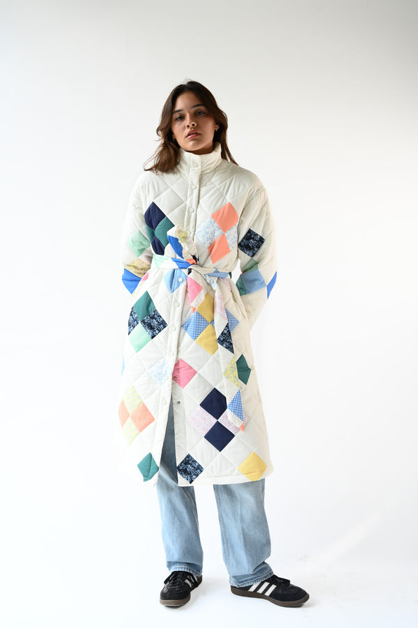 Vera Quilted Coat — Patches