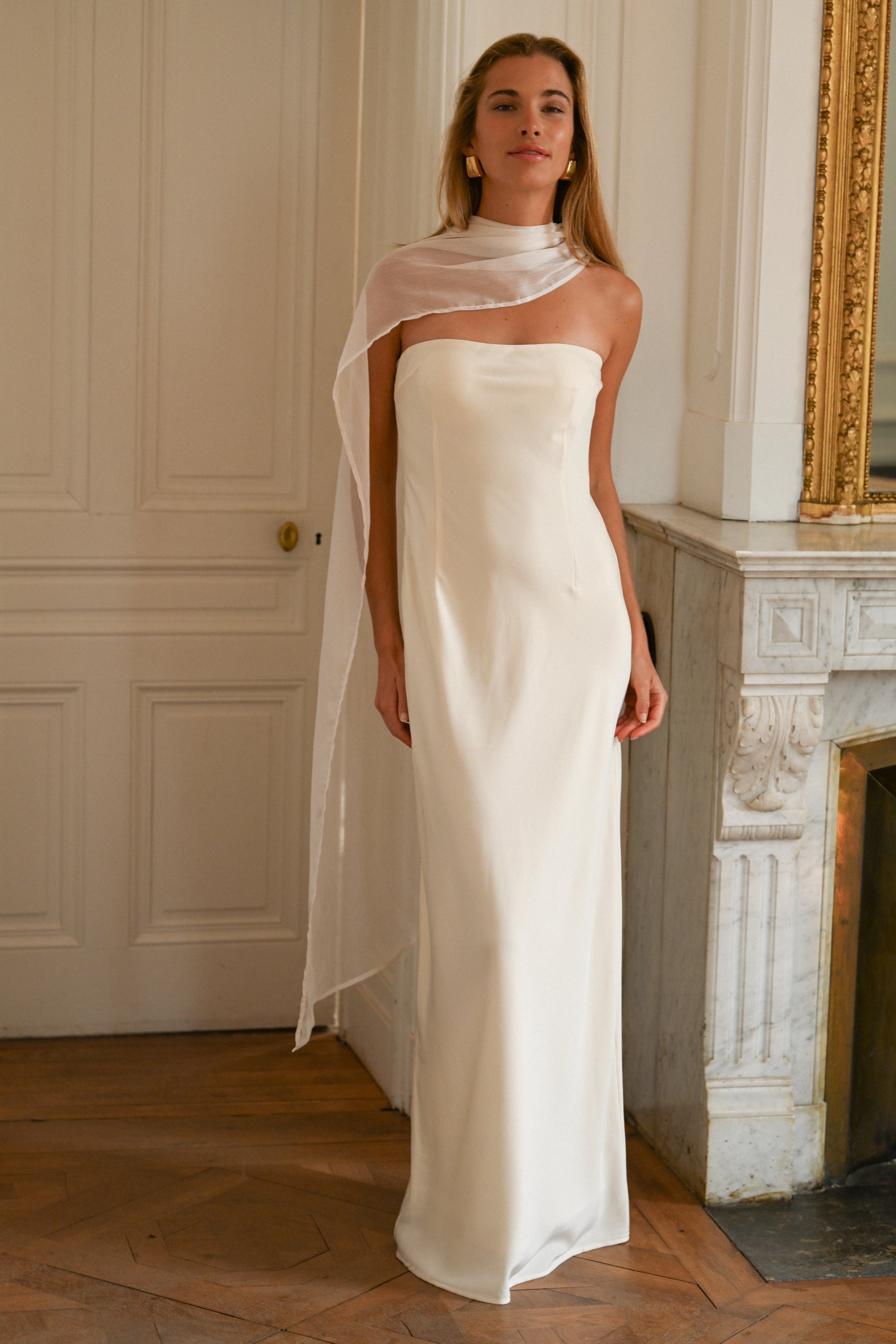 Vitoria Cape Dress — Ivory