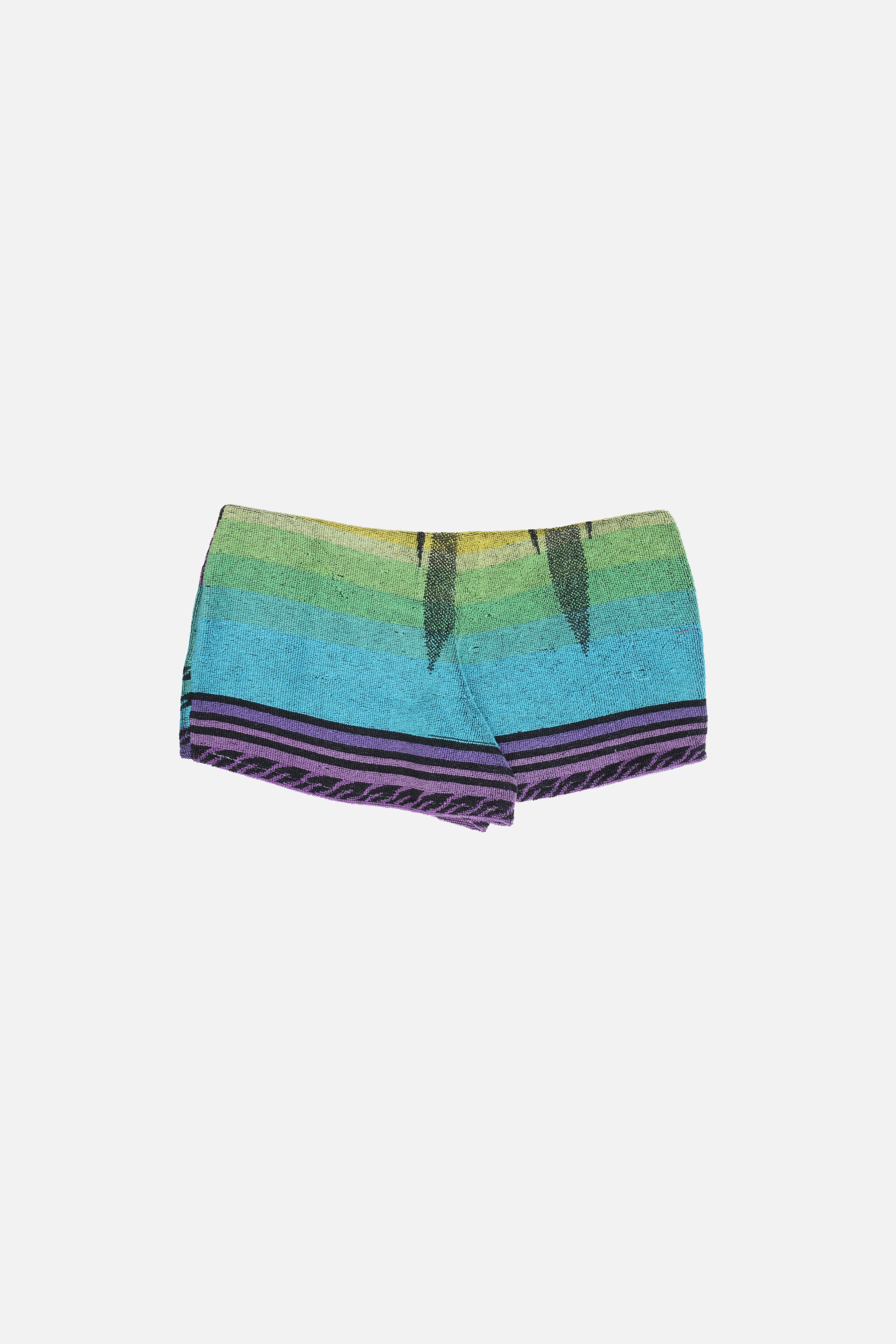 Towel Upcycled Mini Shorts — Retro Resort