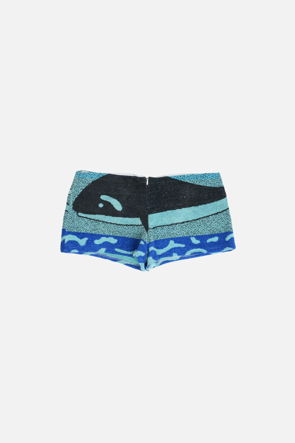 Towel Upcycled Mini Shorts — Cordelia