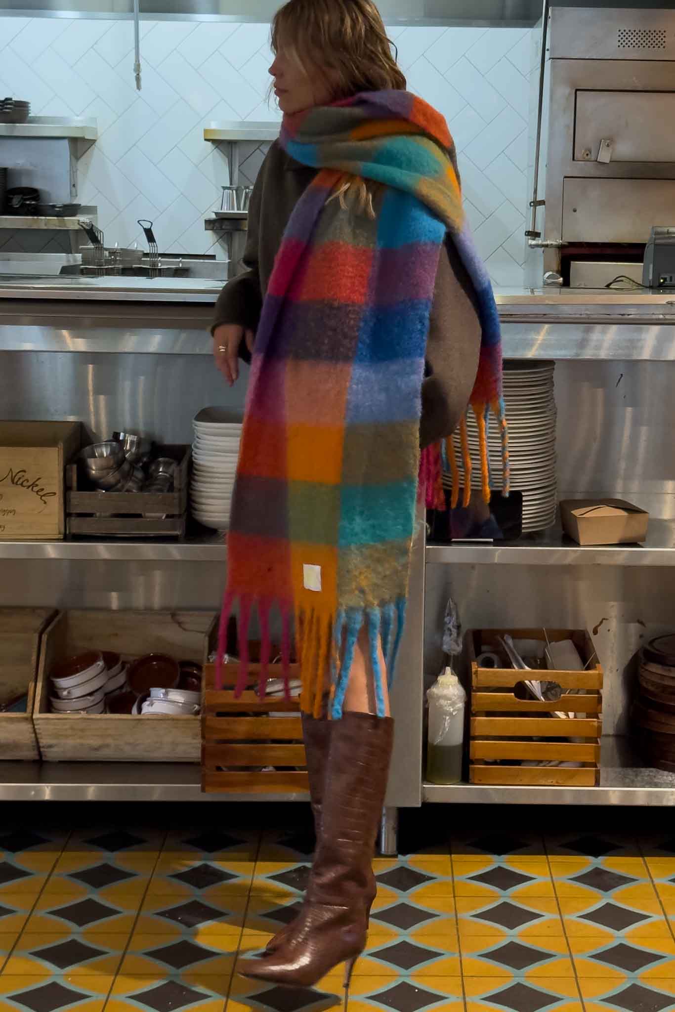 Leah Oversized Blanket Scarf — Colorful