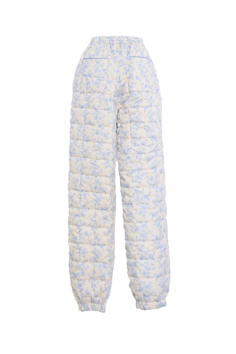 Yellow The Label ADA Quilted Joggers Blue Toile S