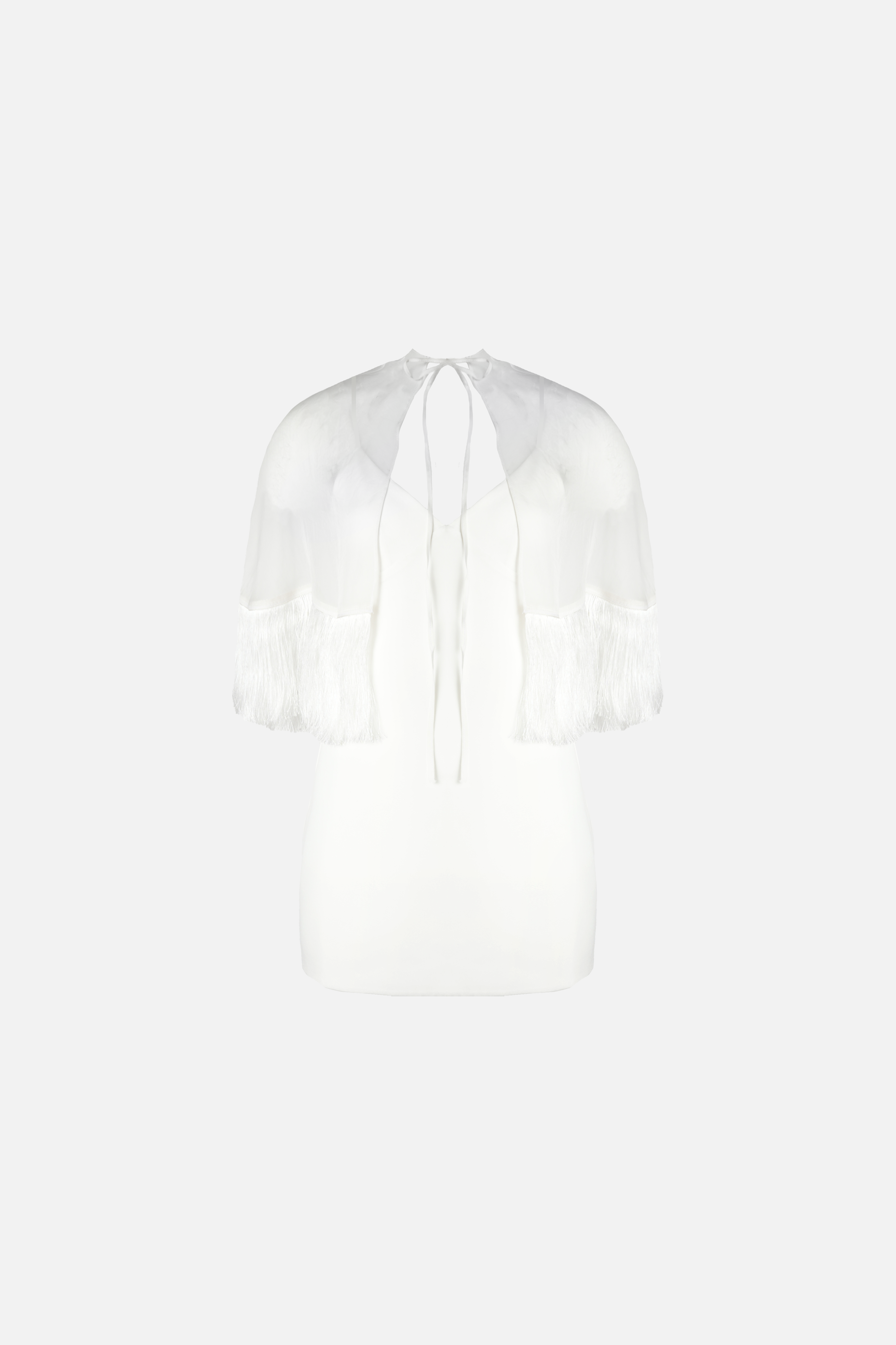 Callan Cape Dress — White