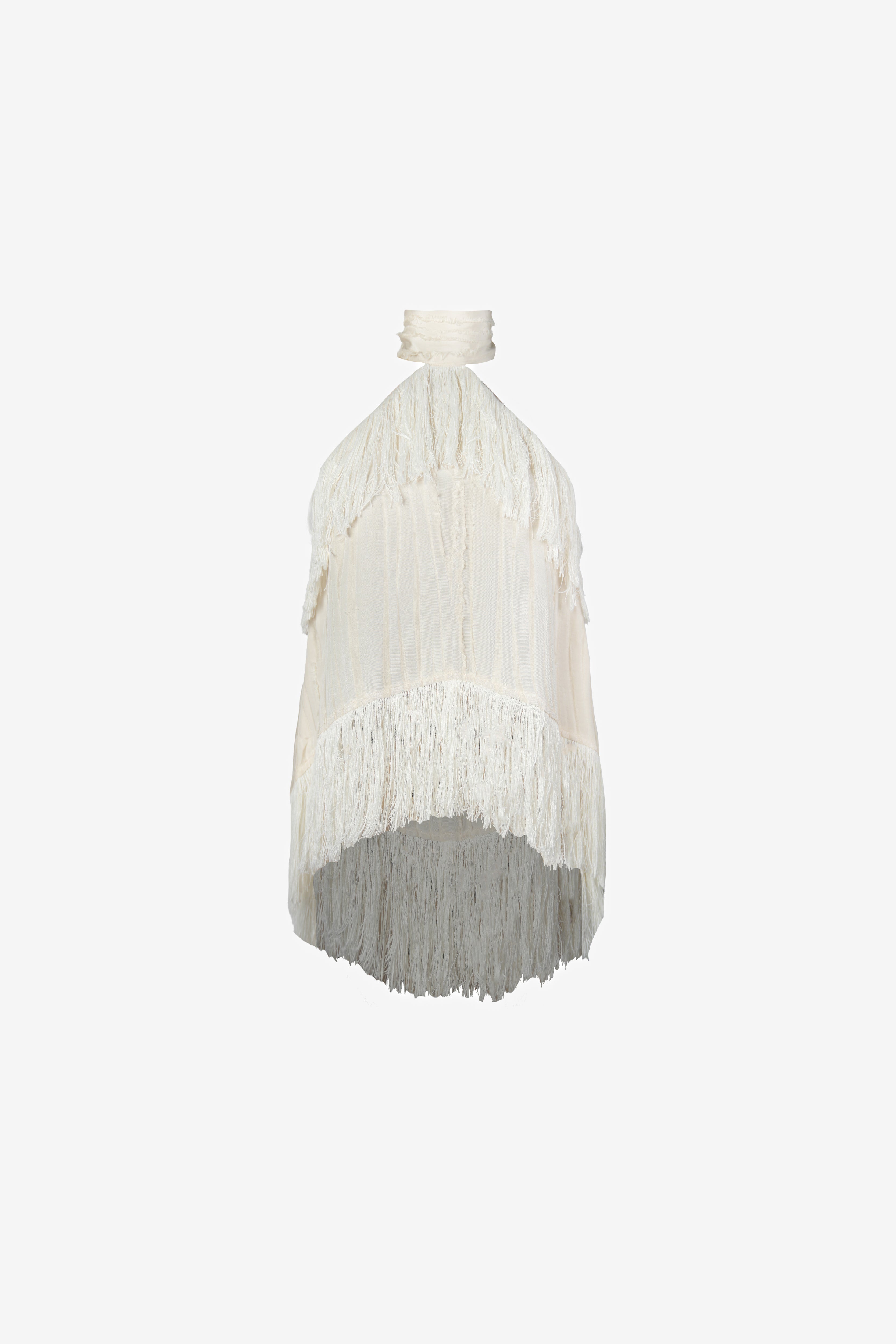 Jones Fringe Top in Ivory, view 4