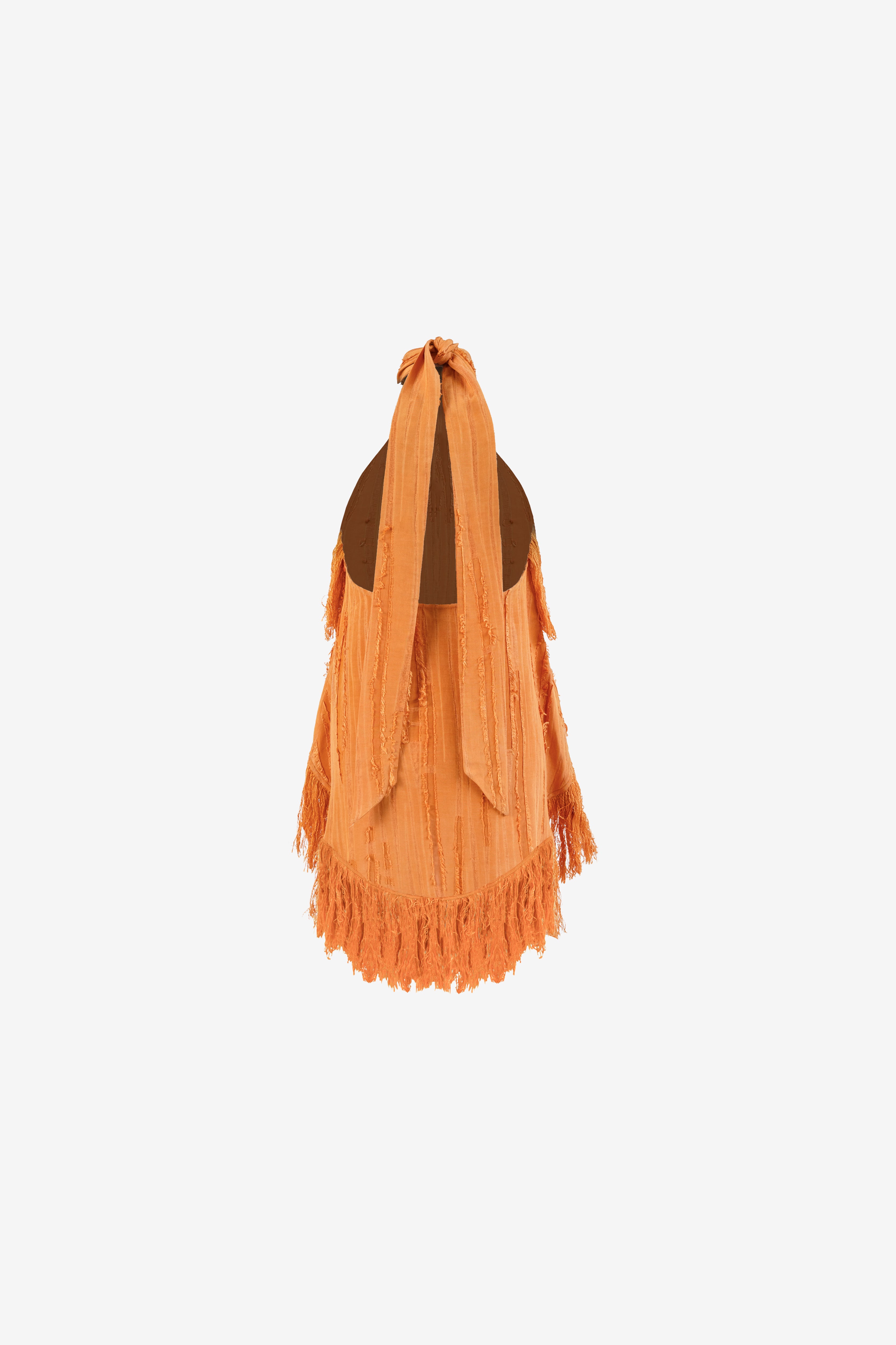 Jones Fringe Top in Orange, view 8
