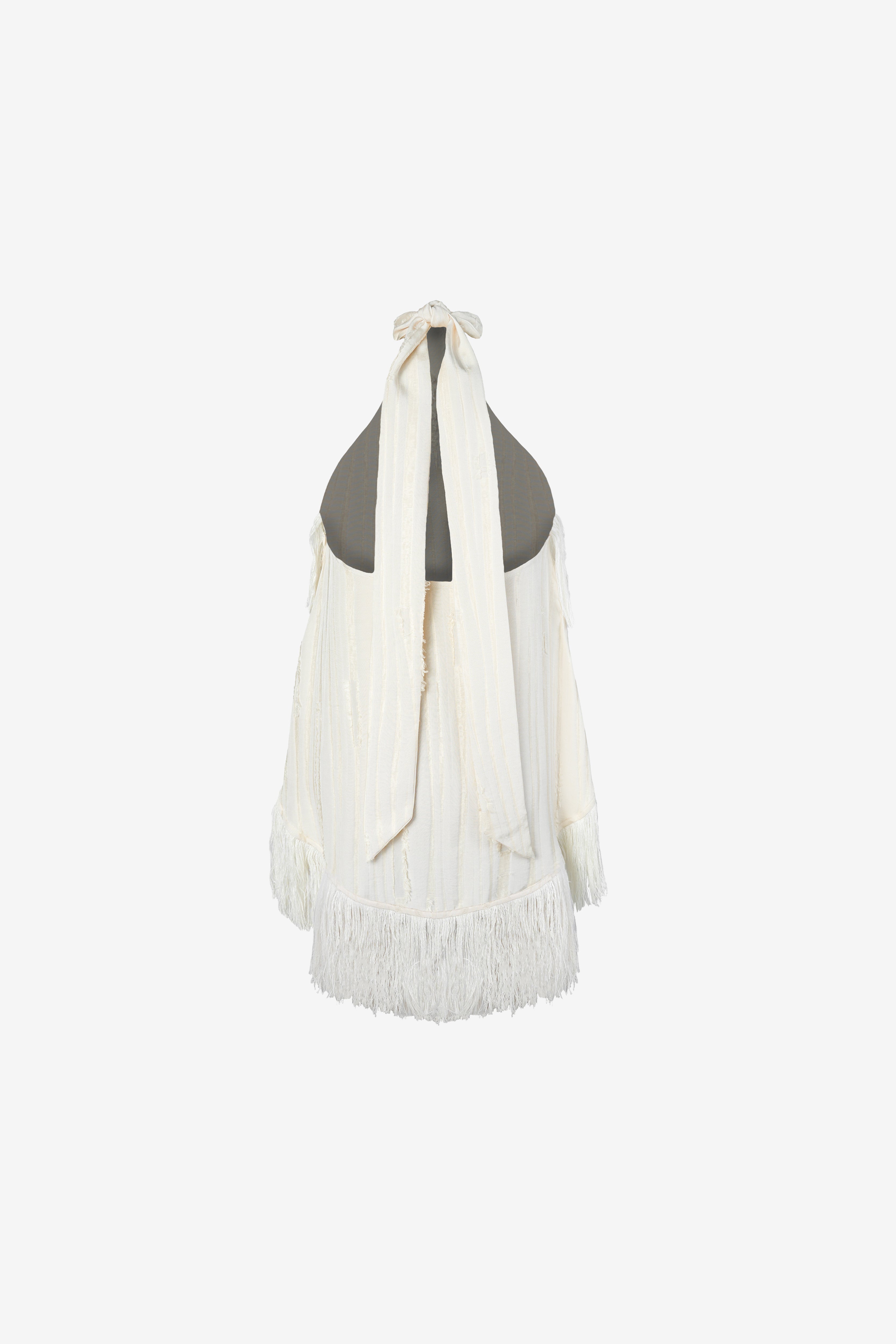 Jones Fringe Top in Ivory, view 9