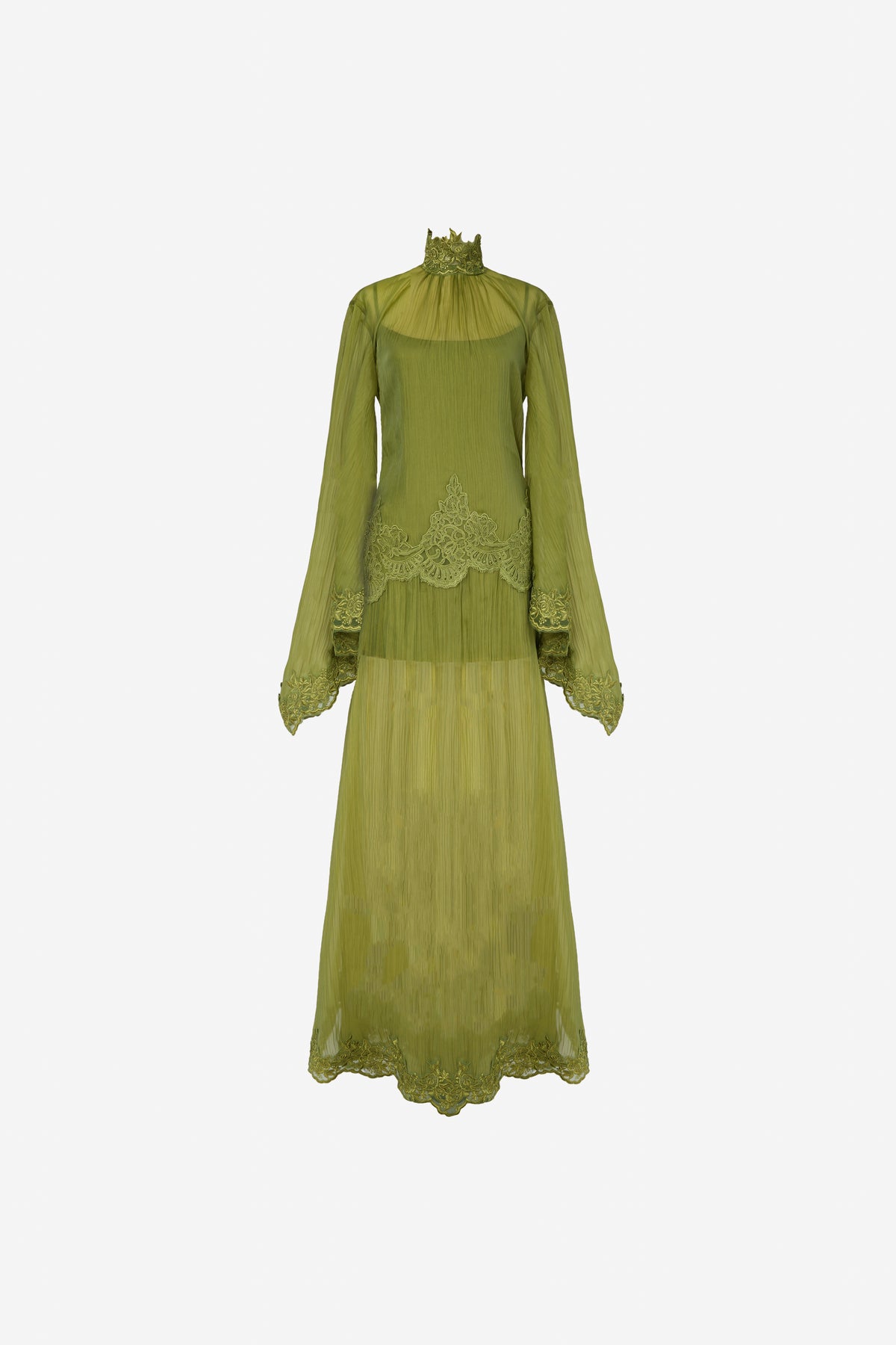 Liz Organza Dress — Olive