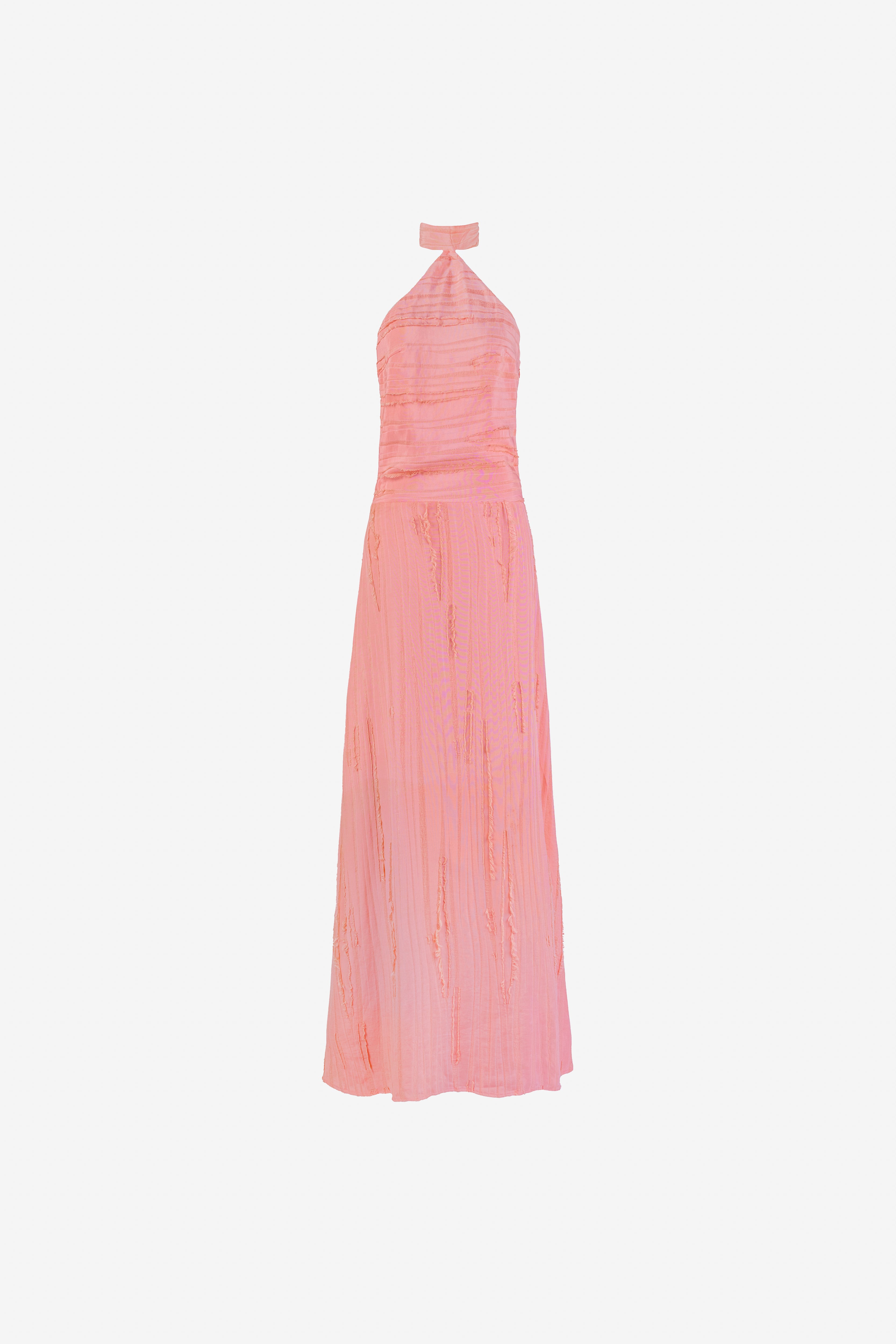 Palmetto Textured Dress — Pink
