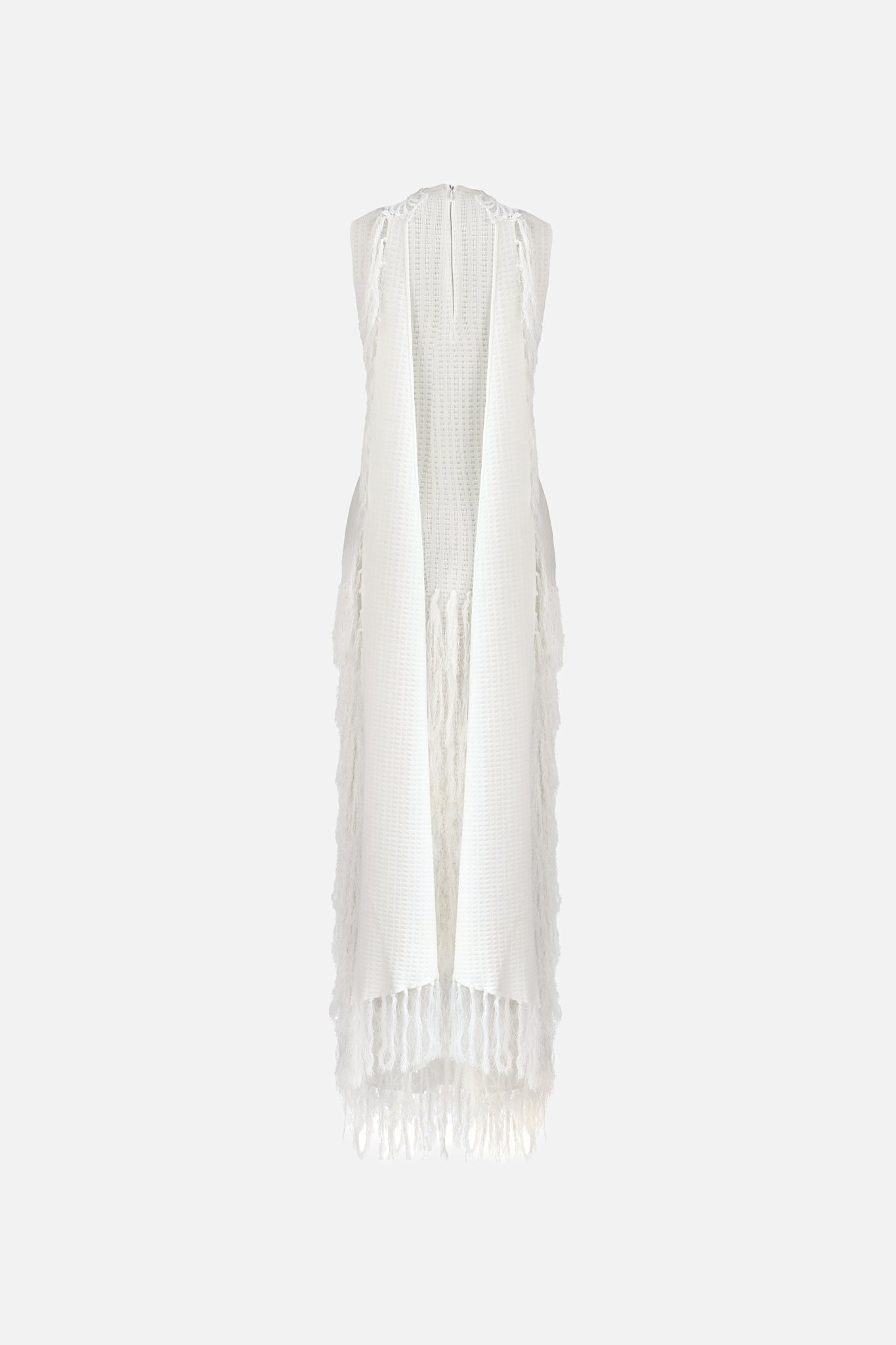 Phoebe Fringe Dress — Ivory