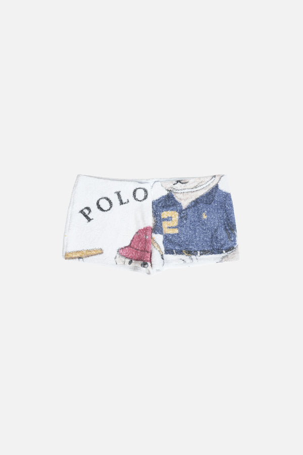 Towel Upcycled Mini Shorts — Polo Bear Polo