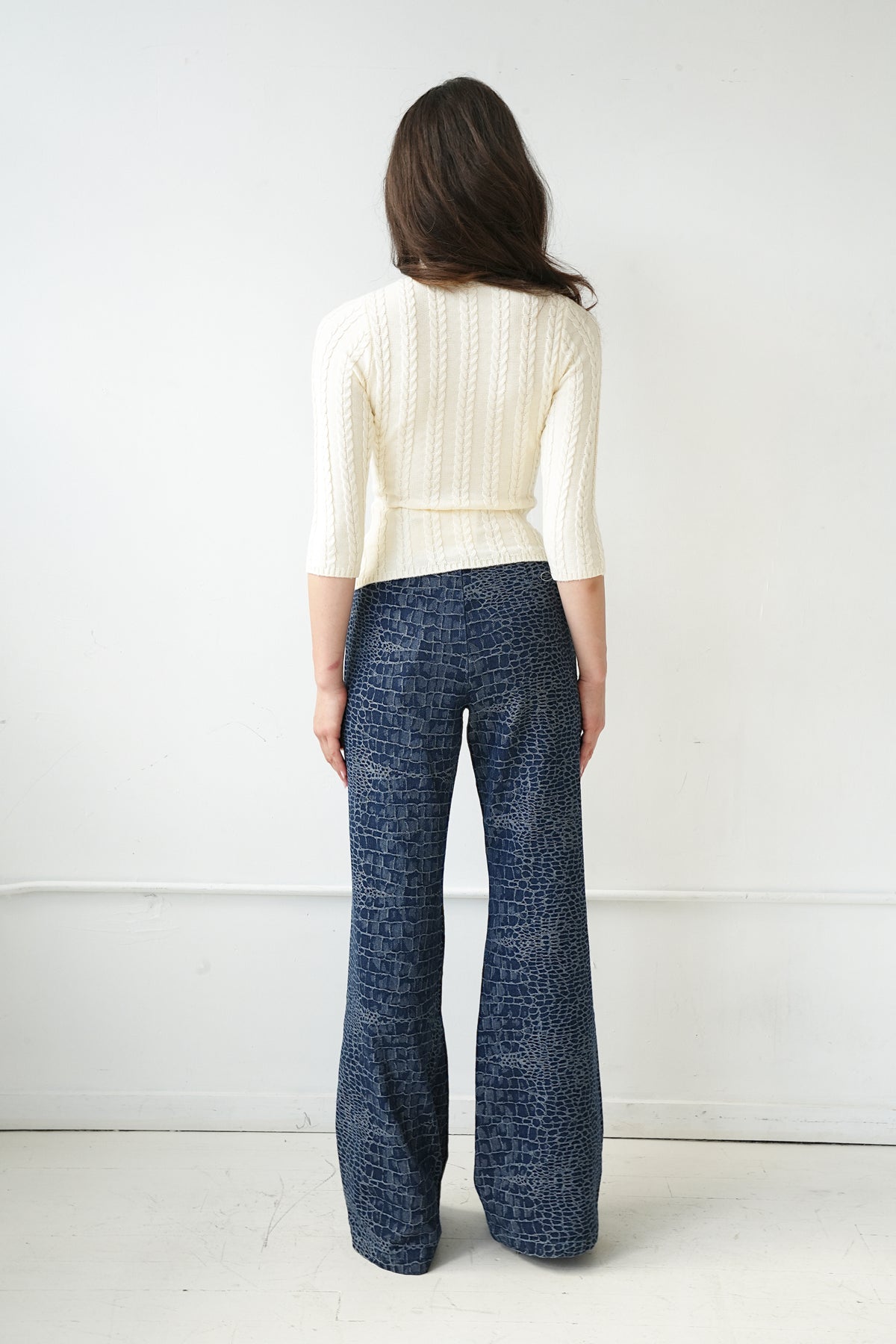 Darby Jacquard Pant — Denim Croc