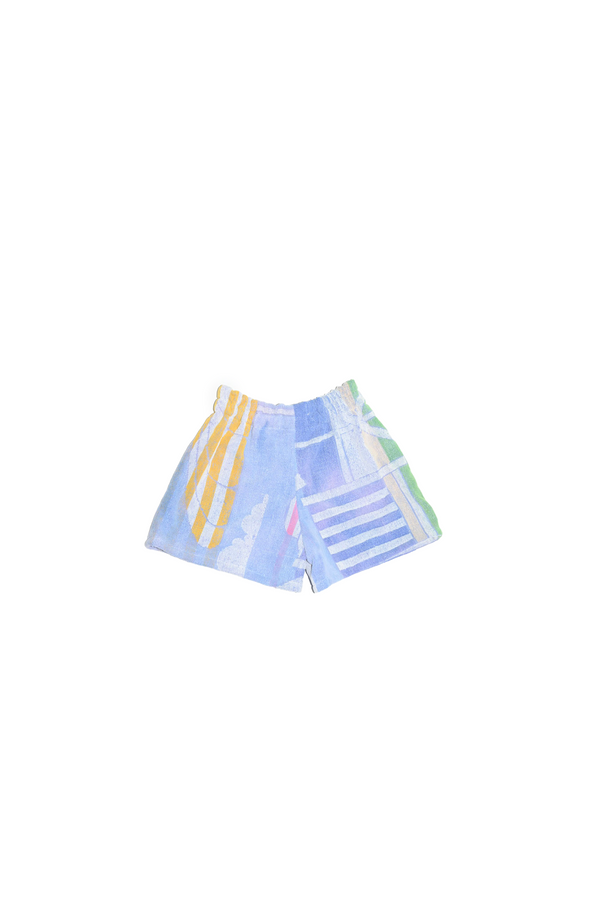 Towel Upcycled Shorts — Umbrella