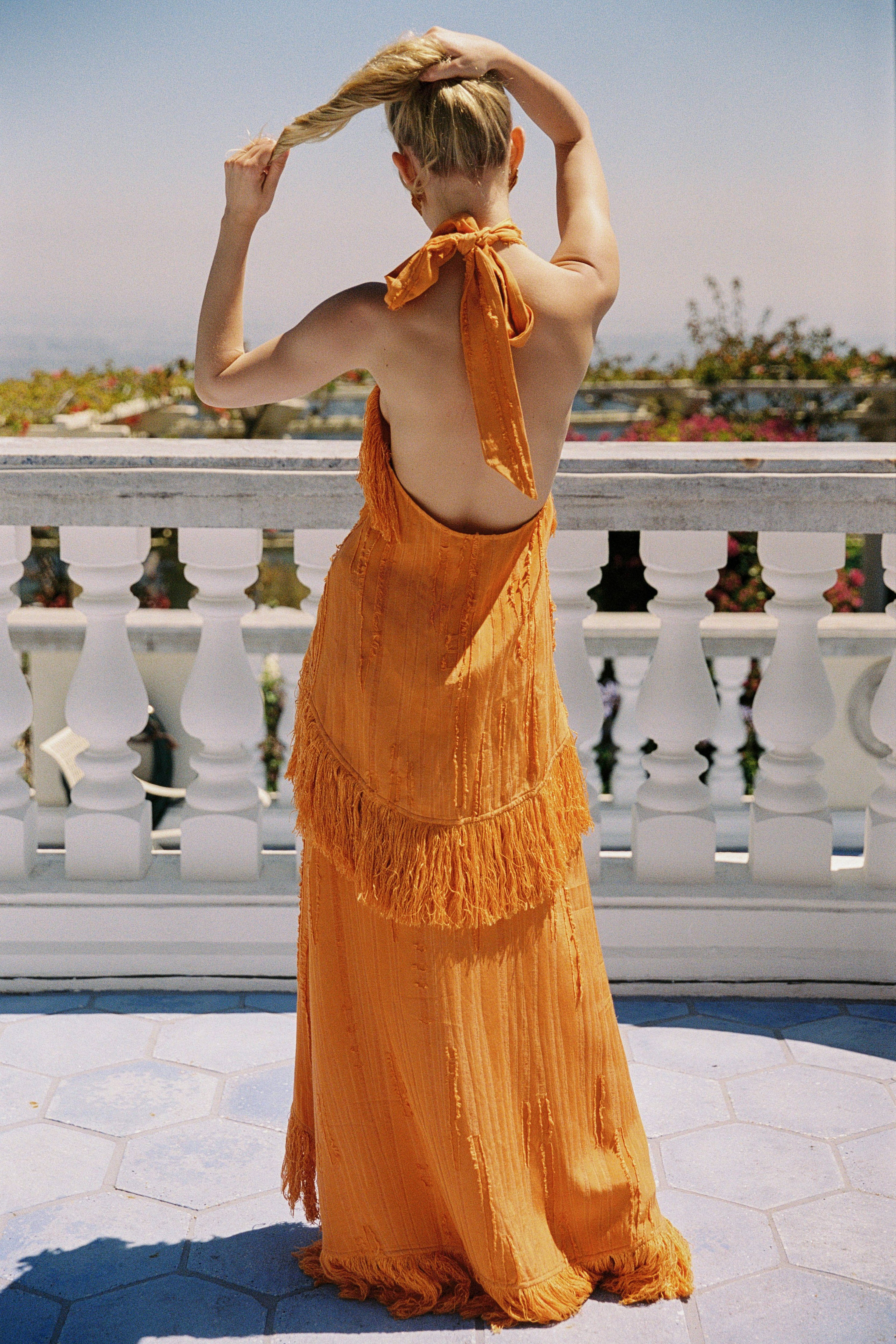 Jones Fringe Top in Orange, view 11