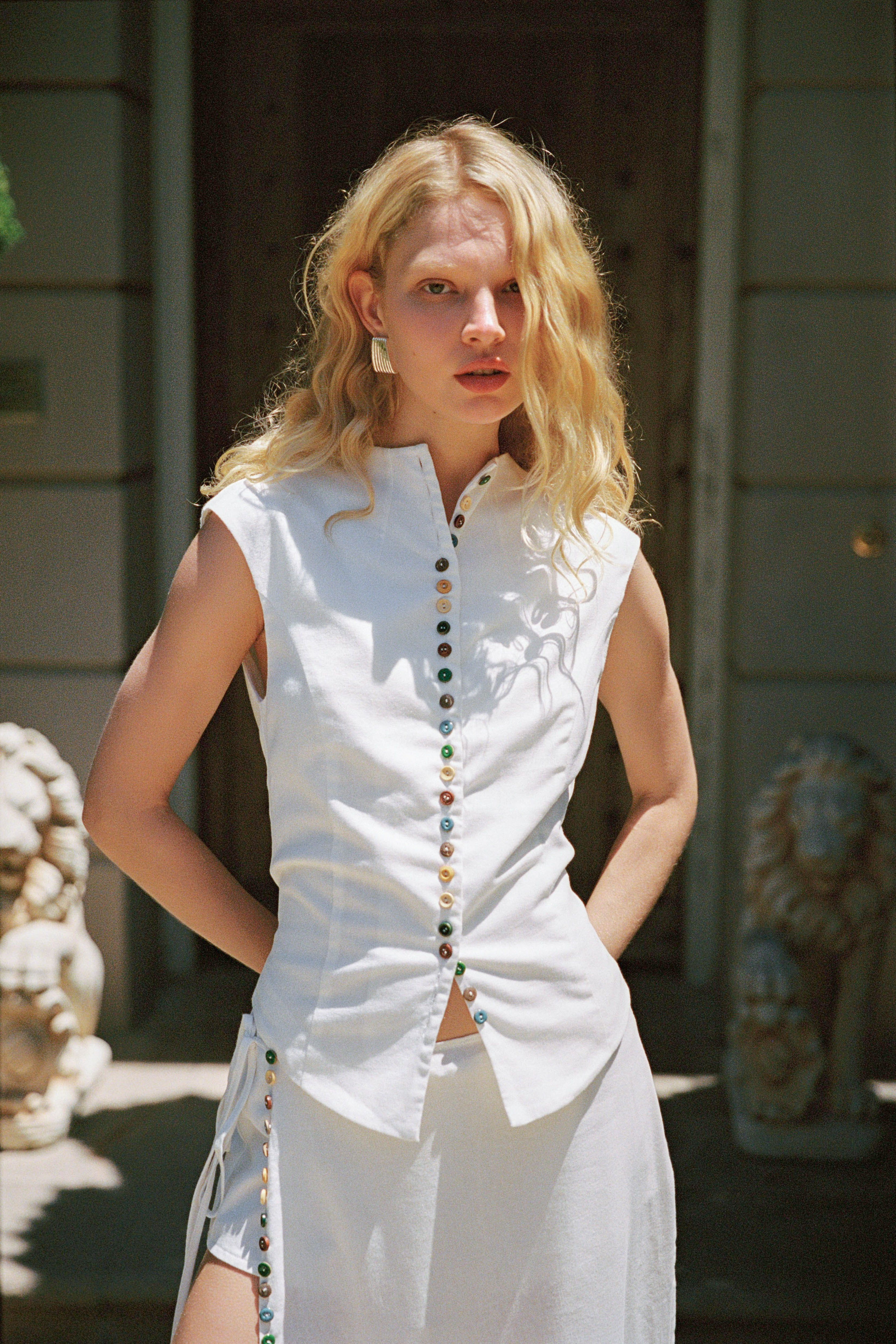 Quinn Linen Top — linen top by Yellow The Label