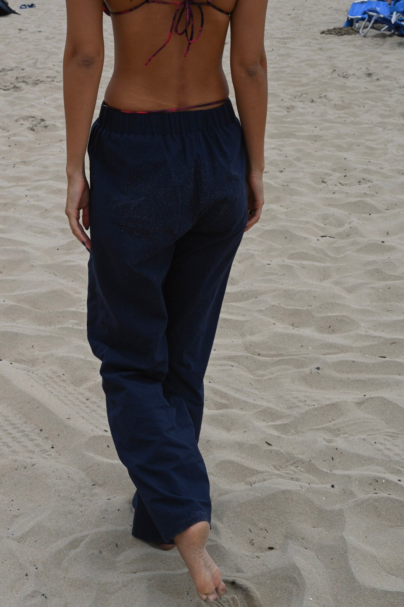 Adeline Linen Pant — Navy