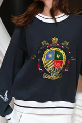 Herald Crest Sweatshirt — Navy