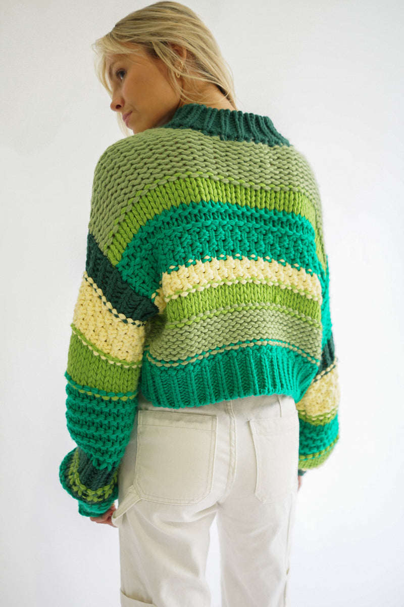 Soho Chunky Striped Sweater — Outdoors