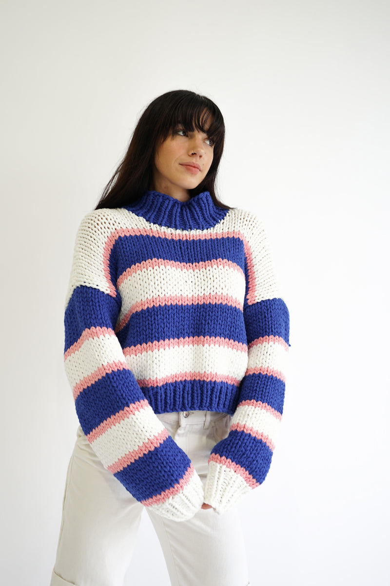 Zora Chunky Sweater — Primary Colors – Yellow The Label