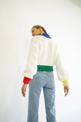 Zora Chunky Sweater — Primary Colors