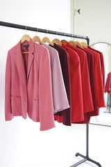 Upcycled blazer uit de jaren 90 – roze/rood 