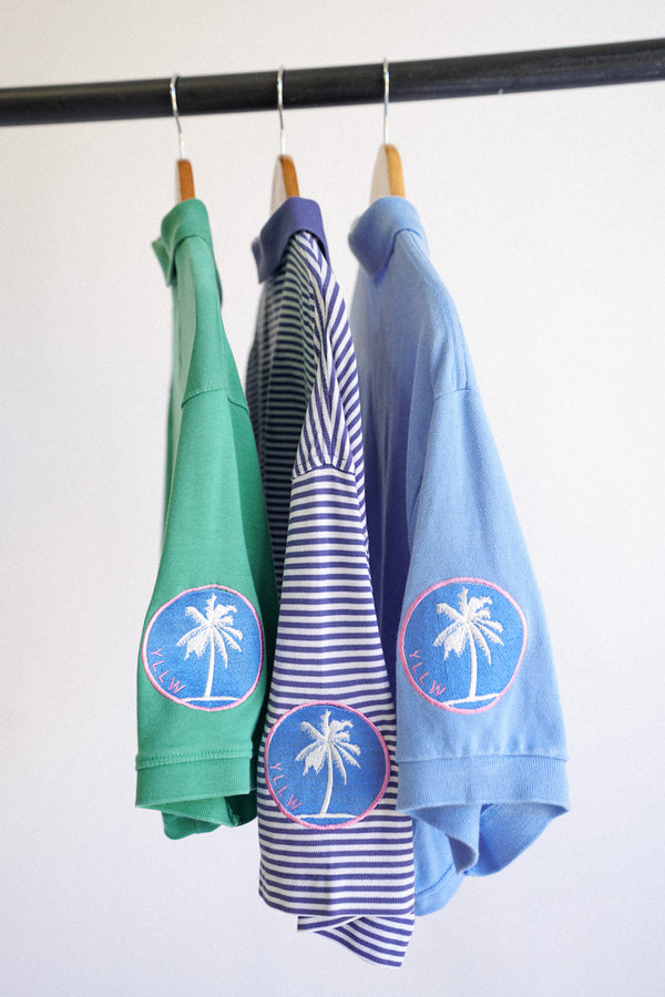 Local Retro Hemmed Polo — Blues/Greens (Sold Out)