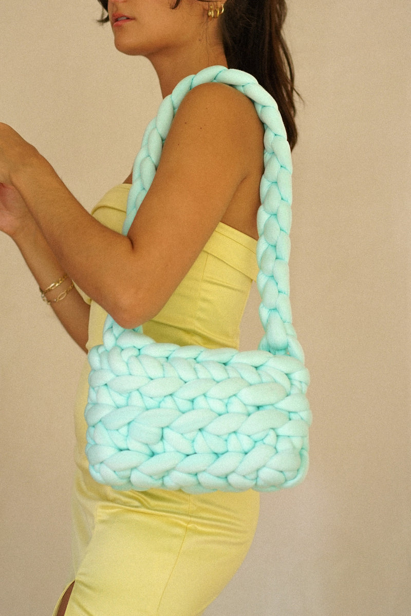 Chunky Knit Purse — Seafoam Green – Yellow The Label