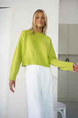 Nottingham Knit Sweater — Chartreuse